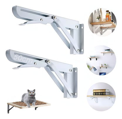 Mensula Soporte Repisa Acero Brazo Abatible Par 50cm