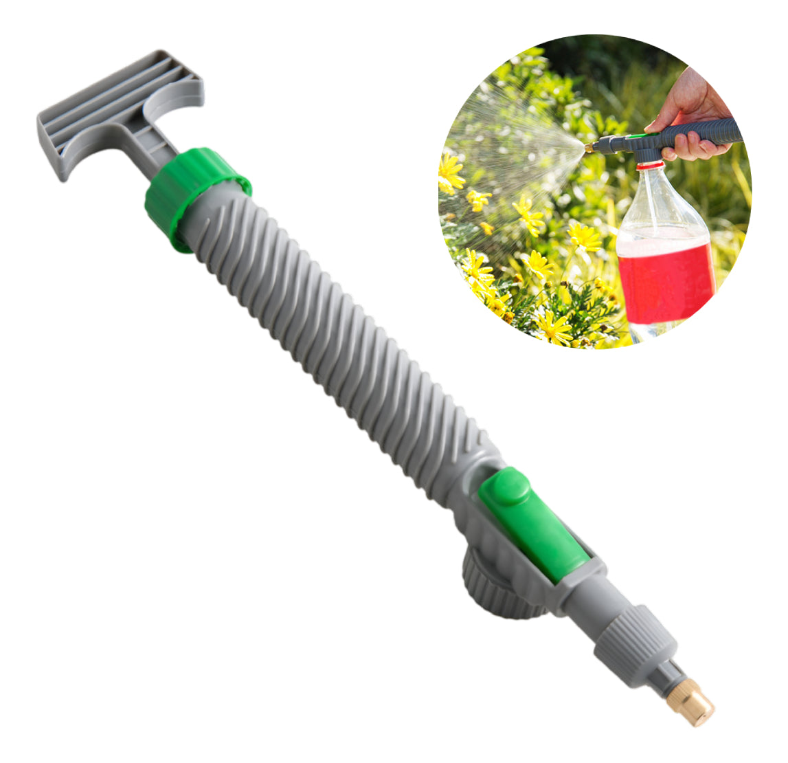 Fumigador Aspersor Tapa Botella Rosca Manual Valvula Jardin