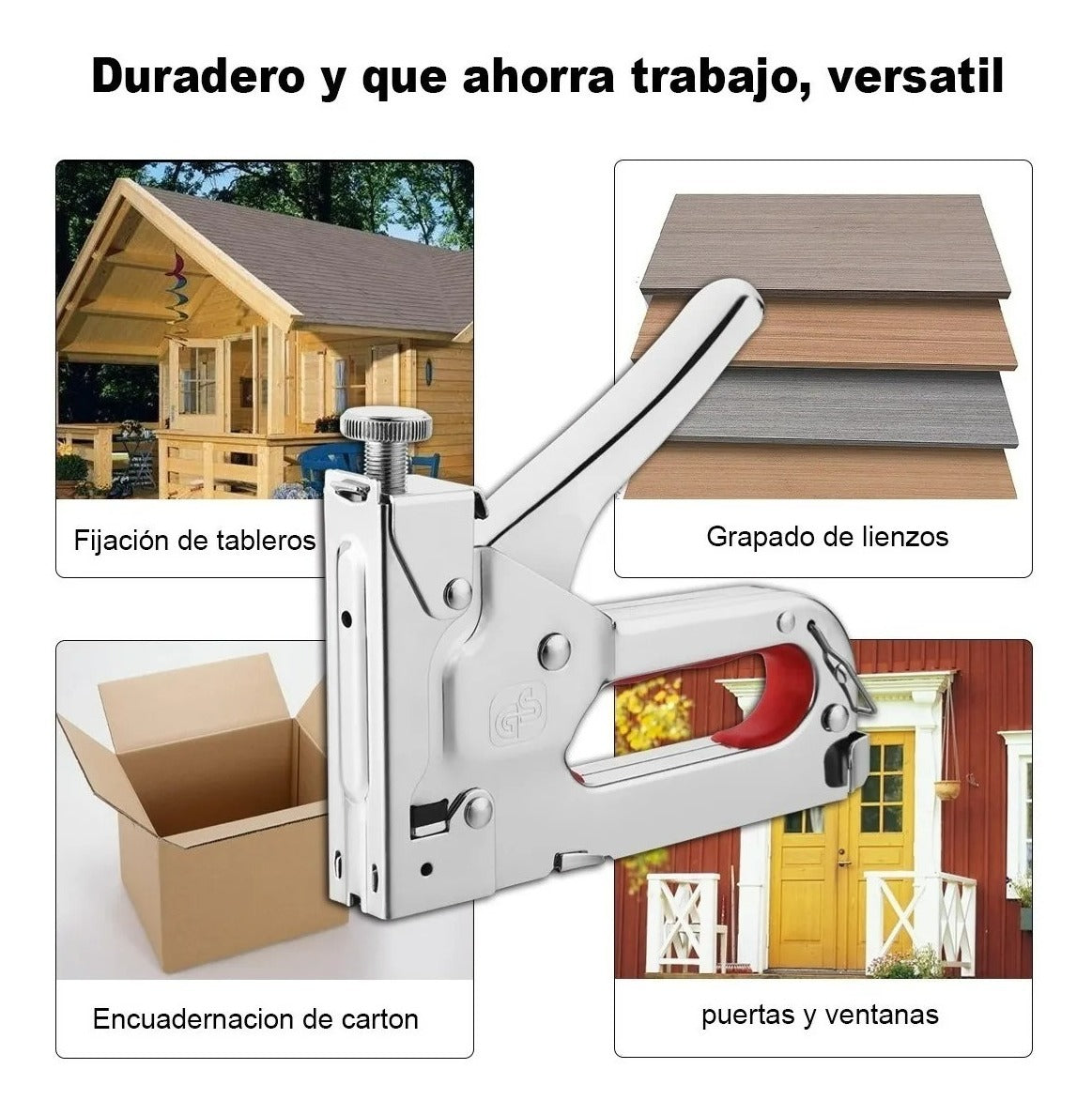 5 Piezas Engrapadora Tipo Pistola Tapiceria Uso Rudo Clavadora 3 En 1
