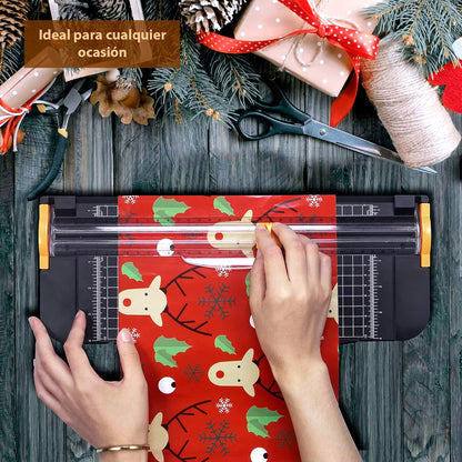 Guillotina Plastico Regla Carta Cortador Papel Foto Tarjeta