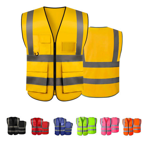 Chaleco Seguridad Trabajo Industrial Brigadista Reflectante