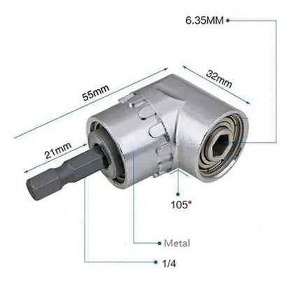 Adaptador Angular Extension Taladro 105° Atornillador 1/4