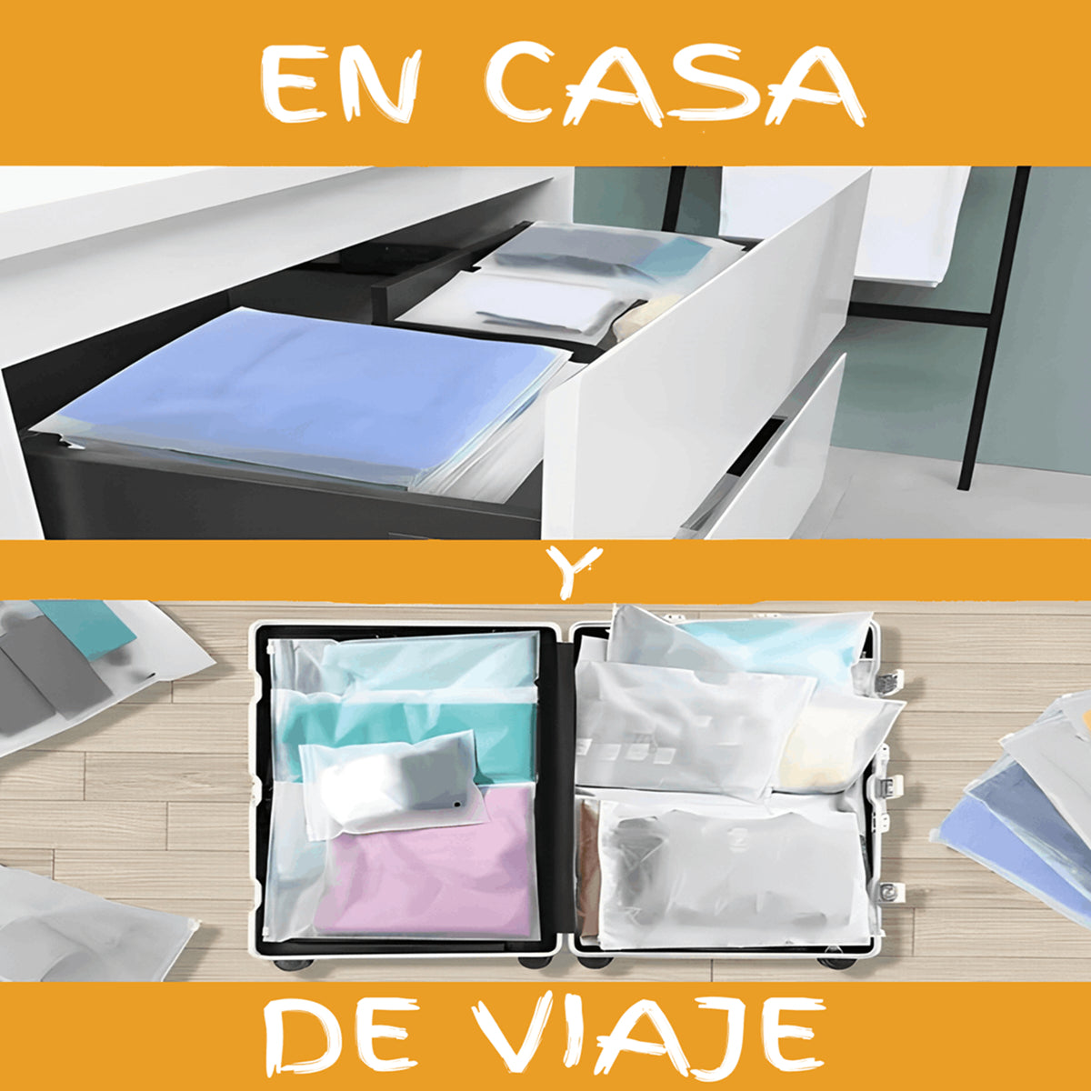 Bolsa Esmerilada Boutique Ropa Cremallera Zipper 30x40cm Color Transparente Mate