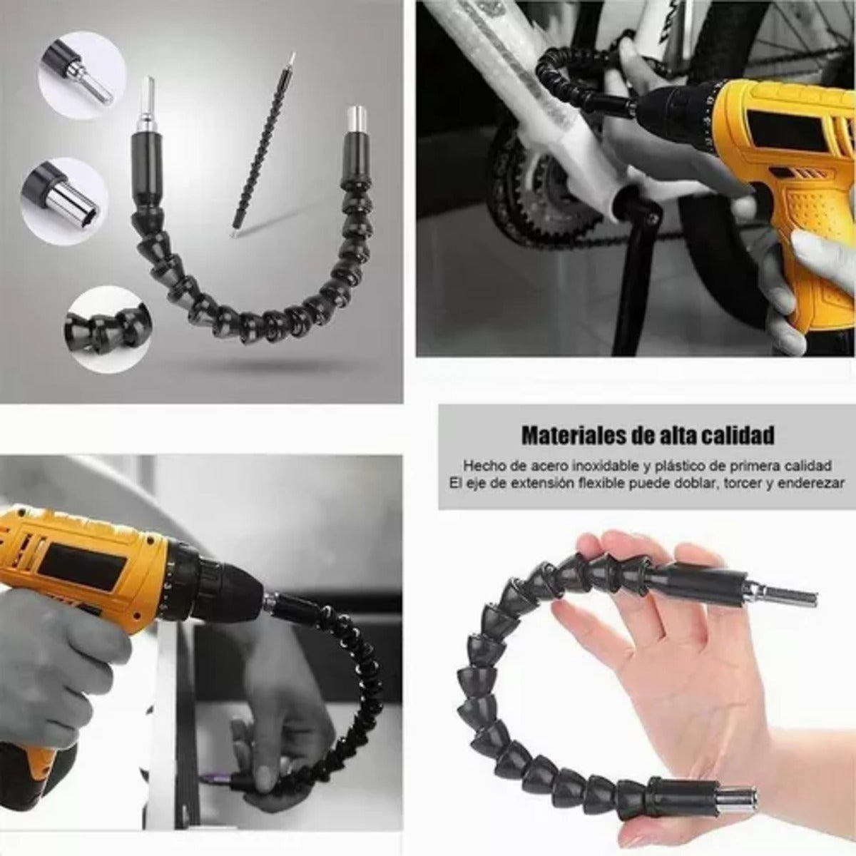 Adaptador Taladro Angulo 105° Broca Extension Flexible Dado