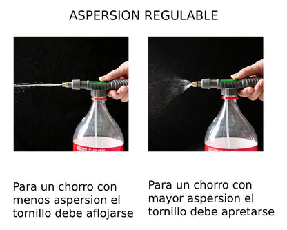 Fumigador Aspersor Tapa Botella Rosca Manual Valvula Jardin