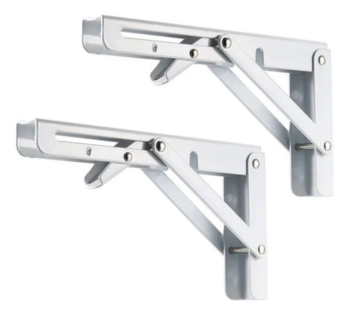 Mensula Soporte Repisa Acero Brazo Abatible Par 50cm