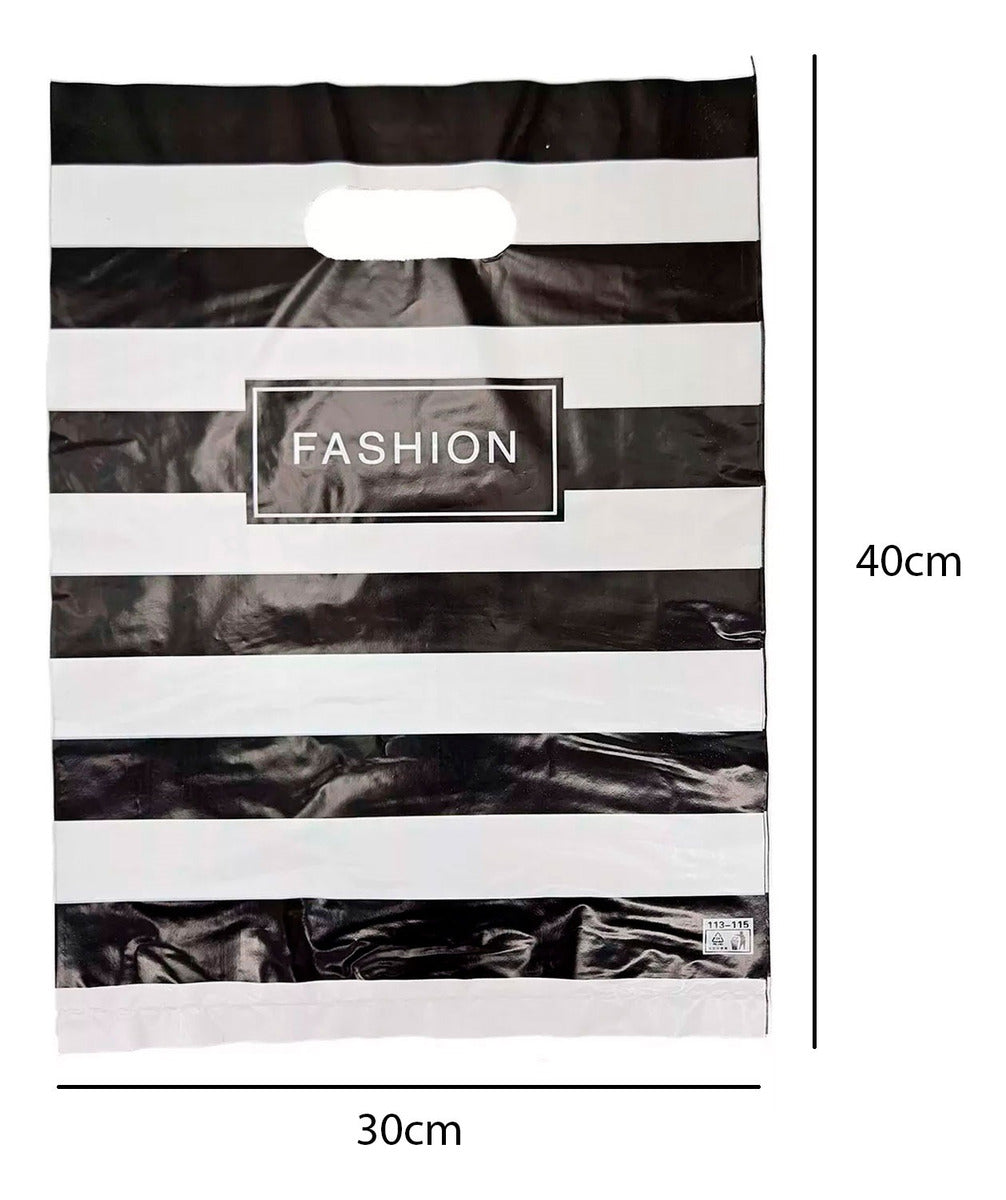 100 Bolsa Boutique Polipapel Regalo Decorada Diseño 30x40cm