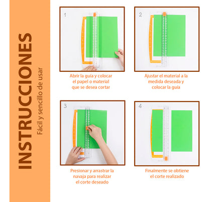 Guillotina Regla Cizalla Cortadora Papel Carta Foto Tarjeta