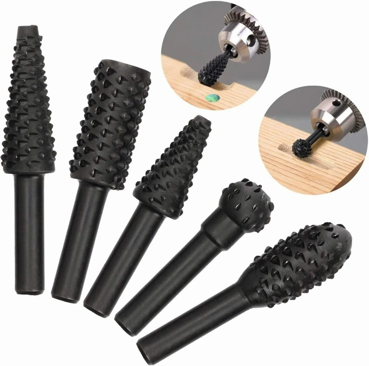 Lima Escofina Fresa Rotativa Madera Carpintería Desbaste 5pz
