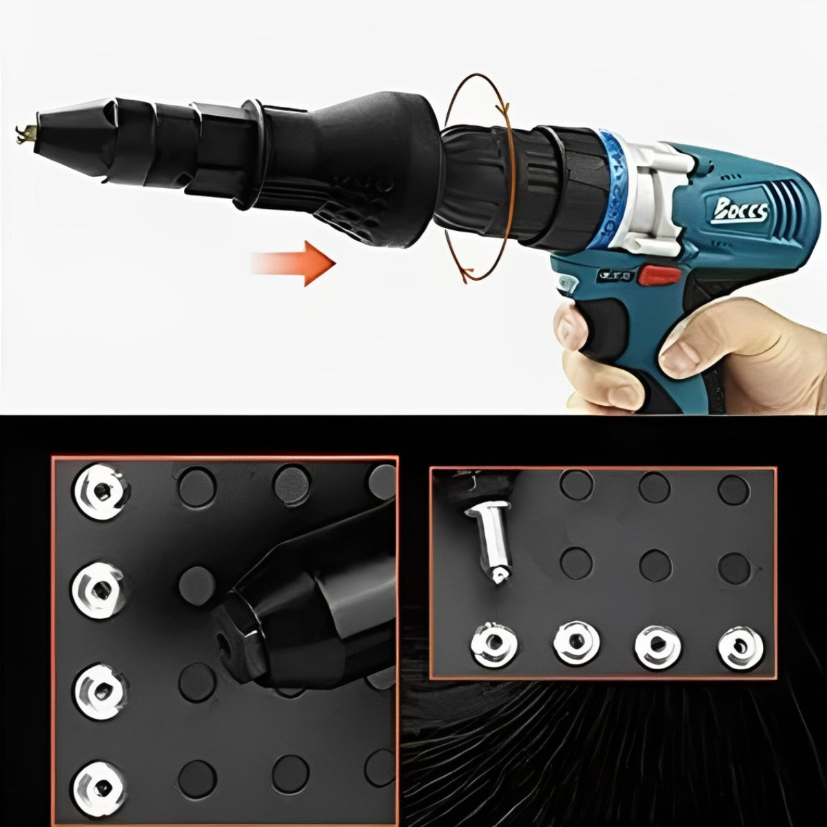 Adaptador Taladro Pistola Remachadora Electrica Remache