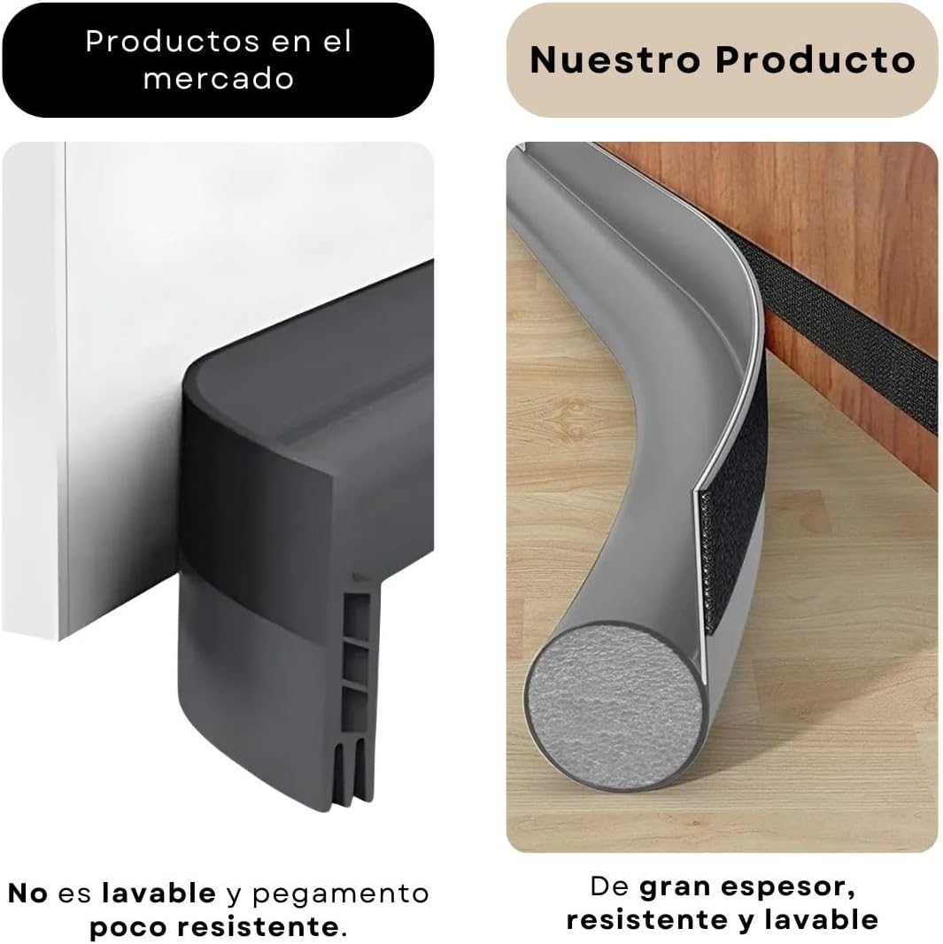 Tira Guardapolvo Puerta Cubre Cinta Adhesivo Burlete Polvo