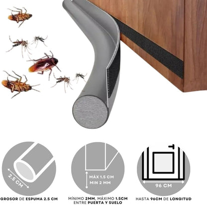 Tira Guardapolvo Puerta Cubre Cinta Adhesivo Burlete Polvo