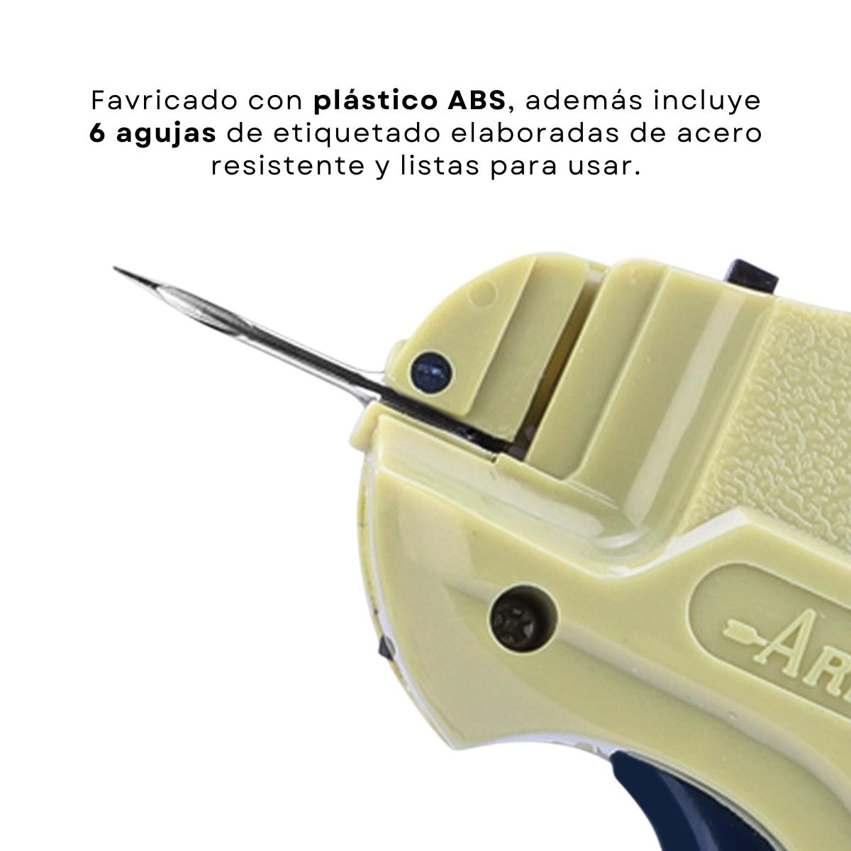 Kit Pistola Etiquetadora Ropa +5000 Plastiflechas +5 Agujas