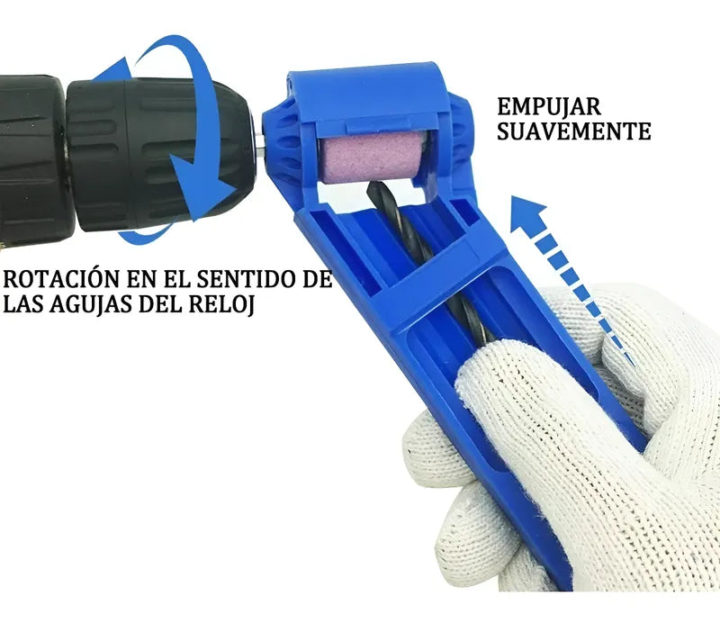 Afilador Broca Portatil Taladro Repara Saca Punta Filo Lija