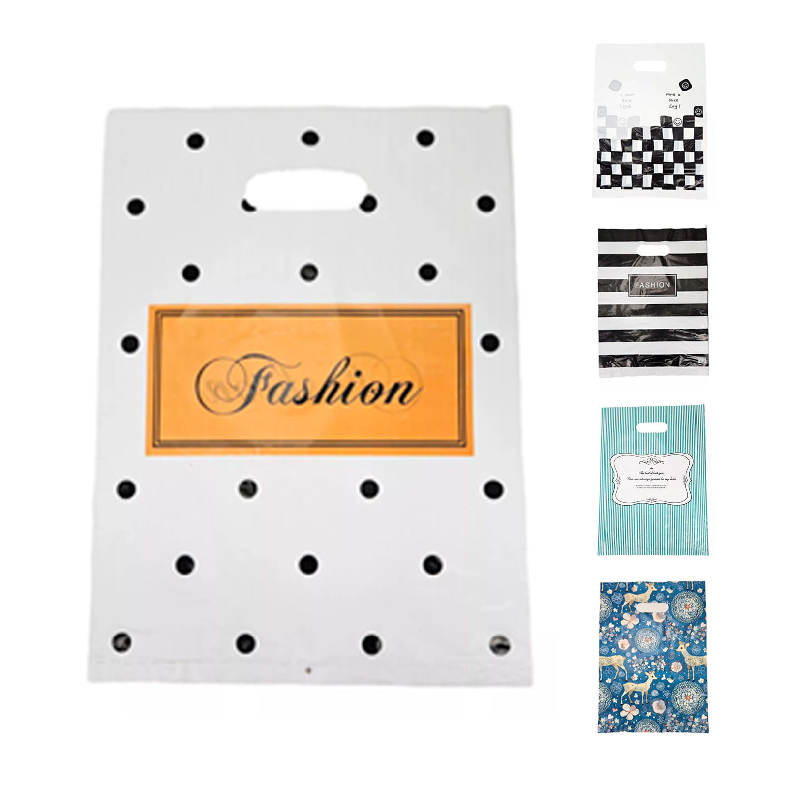 100 Bolsa Boutique Polipapel Decorada Diseño 25x35cm