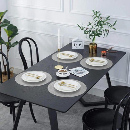 Mantel Redondo Individual Lavable Antideslizante Rejilla — Hogar & Restaurante | 10pzs