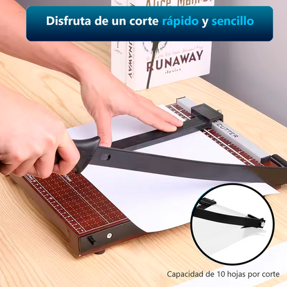 Guillotina A4 Diferentes Tamaño de Hoja Cortador Afilado Papel Foto Tarjeta Cizalla para Hogar Oficina Casa Trabajo