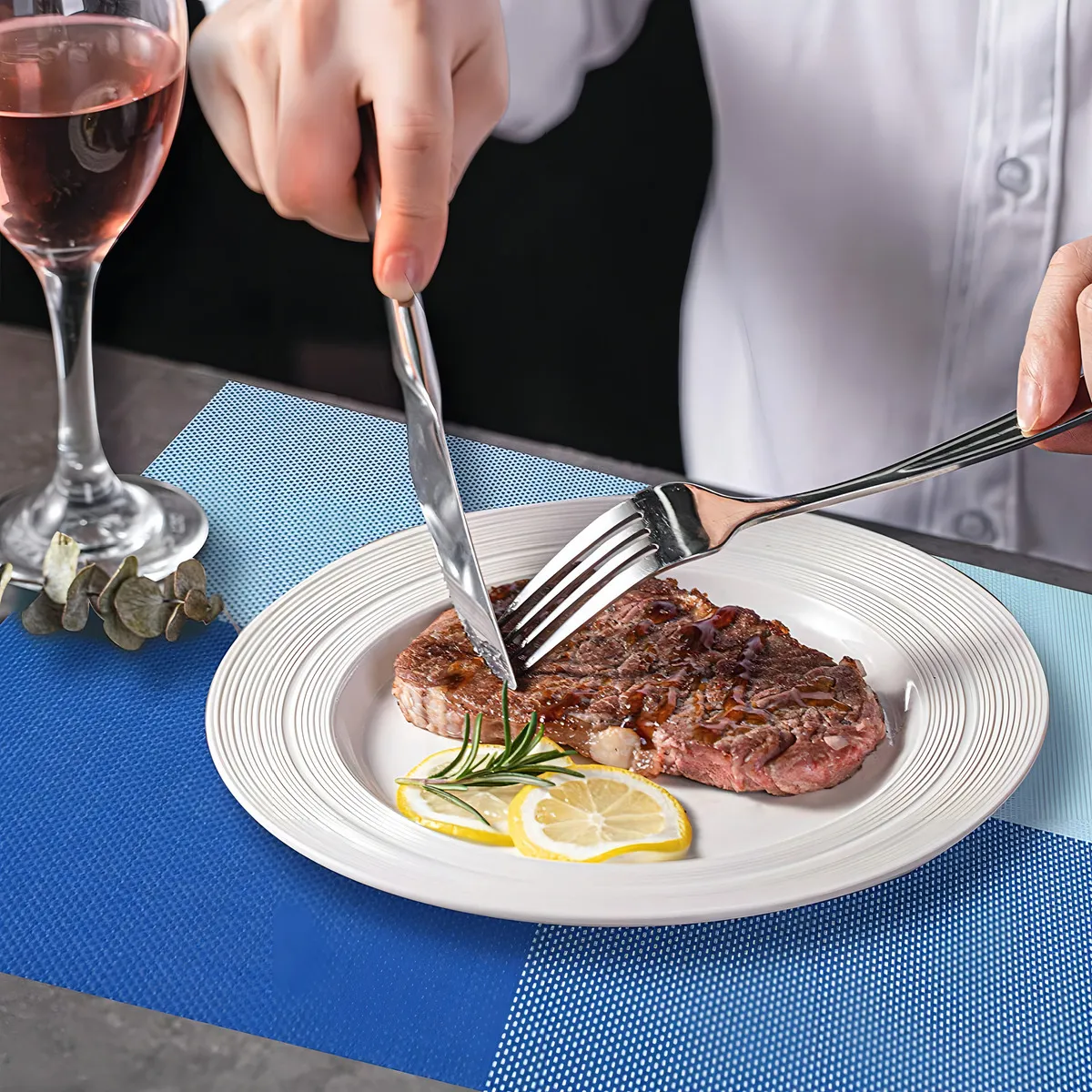 Mantel Individual Lavable Antideslizante Rejilla — Hogar & Restaurante | 8pzs