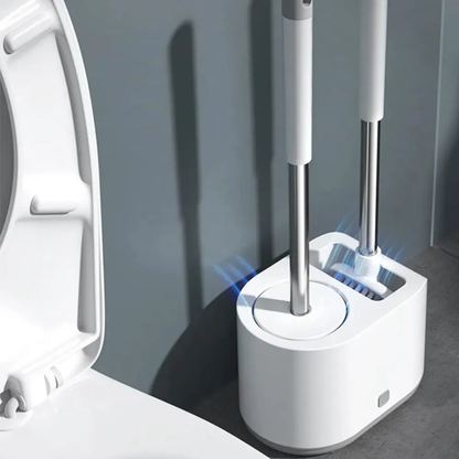 Cepillo Escobilla Inodoro 2 en 1 con Base Antigoteo para Baño Moderno y Compacto