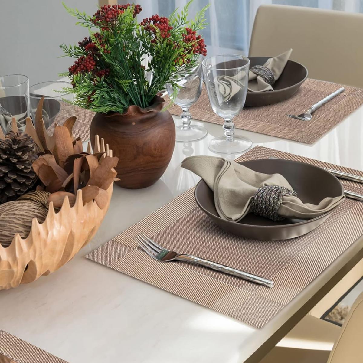 8pzs Mantel Individual Lavable Antideslizante Restaurante Marco