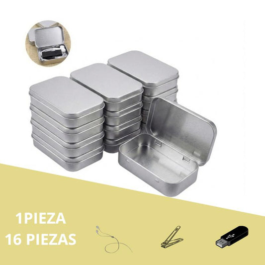 Cajita Metálica Metal Regalo Obsequio Recuerdo Souvenir Con Bisagra | 1pza
