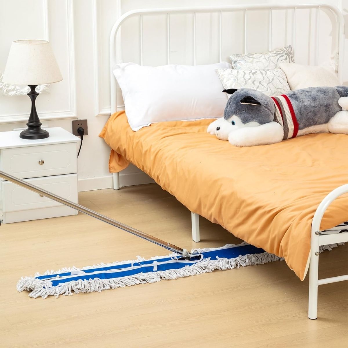 Trapeador Industrial Comercial Mop — 43 Pulgadas | Resistente Lavable Mopa Fregona Almohadilla Algodón | 110cm